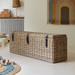 Coffre enfant en fibre naturelle kubu 150 naturel