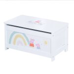 Coffre � jouets � fermeture douce - banc avec rangement blanc - peppa pig