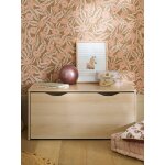 Coffre de rangement / banc  roulettes bois