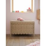 Coffre de rangement feston pliable beige