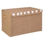 Coffre de rangement pliable en jute - yuki marron
