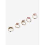 Coffret de 5 bagues fille rose p�le