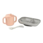 Coffret d'apprentissage 3 pi�ces silicone rose