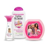 Coffret barbie enfant eau de toilette, gel douche 2 en 1 et bo�te � go�ter multicolore