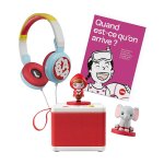 Coffret boite � histoires avec 2 figurines faba, casque et guide - en route les enfants ! multicolore ...