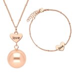 Coffret bola de grossesse et bracelet rose