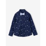 Coffret cadeau chemise nol et noeud papillon garon bleu imprim