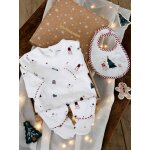 Coffret cadeau de noël bébé dors - bien en velours + bavoir écru Coffret cadeau de noël bébé dors - bien en velours + bavoir écru