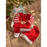 Coffret cadeau de noël bébé dors - bien en velours + bonnet rouge brique Coffret cadeau de noël bébé dors - bien en velours + bonnet rouge brique
