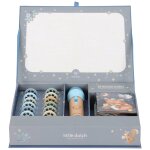 Coffret lampe  histoires bleu, bois