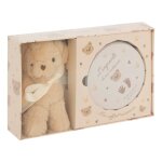 Coffret moulage empreinte avec peluche - aniel beige