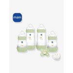 Coffret naissance biberons + sucette + bo�te doseuse vert