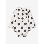 Coffret naissance body b�b� et bavoir � pois �cru