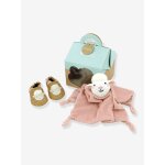 Coffret de naissance chaussons + doudou � camel