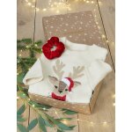 Coffret nol fille pull jacquard et accessoire cru