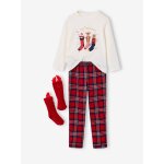 Coffret noël pyjama et chaussettes fille rouge Coffret noël pyjama et chaussettes fille rouge