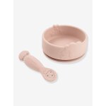 Coffret premier repas ventouse rose