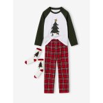 Coffret pyjama noël garçon manches longues vert sapin Coffret pyjama noël garçon manches longues vert sapin