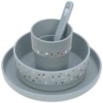 Coffret repas bleu, blanc