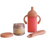 Coffret repas petit pot et biberon magiques pour poup�e anniversaire rose