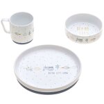 Coffret repas en porcelaine garden explorer tracteur blanc