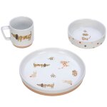 Coffret repas en porcelaine little mateys blanc