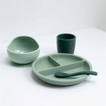 Coffret repas silicone 4 pi�ces vert