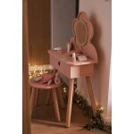 Coiffeuse cannage + accessoires en bois fsc rose