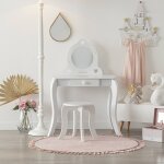 Coiffeuse & tabouret enfant - demoiselle multicolore