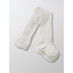 Collants en côtes bébé ecru Collants en côtes bébé ecru