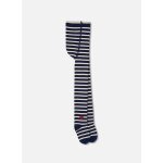 Collant fille ray� avec coeur bleu
