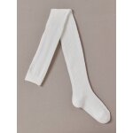 Collants fille avec torsades ecru