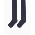Collants en maille anti - boulochage bleu fonc