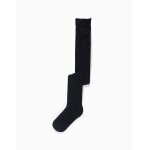 Collants de maille c�tel�e anti - bouloche noir