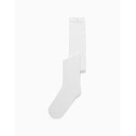 Collants en maille avec jacquard blanc