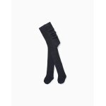 Collants en maille � volants bleu fonc�