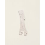 Collant taille haute en coton beige clair