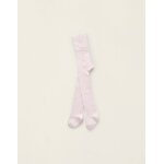 Collant taille haute en coton rose
