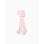 Collant avec volants et broderie anglaise rose clair