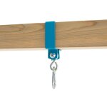 Collier pour bois carr� m�tal 9x9cm bleu - gris