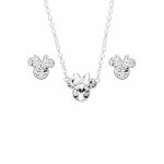 Collier et boucles d'oreilles disney minnie mouse gris