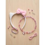 Collier hello kitty enfant pendentif t�te de chat multicolore