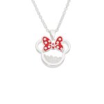 Collier minnie mouse birthstone blanc