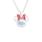 Collier minnie mouse birthstone bleu ciel