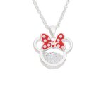 Collier minnie mouse birthstone gris