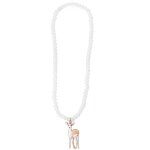 Collier en perles faon de la for�t blanc