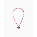 Collier avec perles et pendentif minnie rose clair