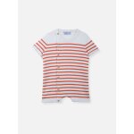 Combi short bb en coton ecru / orange