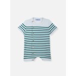 Combi short bb en coton ecru / vert