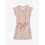 Combi - short imprimé fleurs fille vanille Combi - short imprimé fleurs fille vanille
